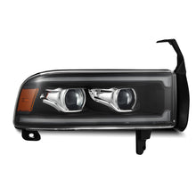 Cargar imagen en el visor de la galería, AlphaRex 94-01 RAM 1500 LUXX LED Proj Headlights Blk w/Activ Light/Seq Signal/SB DRL