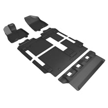 Cargar imagen en el visor de la galería, 3D MAXpider 21-24 Toyota Sienna 8-Seat Kagu 1st, 2nd, &amp; 3rd Row Floormats - Black
