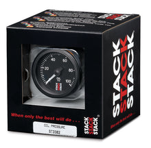 Cargar imagen en el visor de la galería, Autometer Stack 52mm 0-100 PSI 1/8in NPTF Male Pro Stepper Motor Oil Pressure Gauge - Black