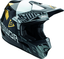 Answer AR3 Ronin Helmet Black/White/Gold - Medium
