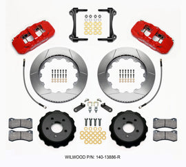 Wilwood AERO6 Front Hat Kit 14.00 Red 15-23 Mustang w/Lines