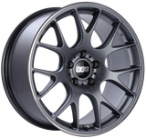 BBS CH-R 19x9.5 5x112 ET35 Satin Titanium Polished Rim Protector Wheel -82mm PFS/Clip Required