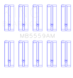 King Engine Bearings Isuzu 4Zb1 (Size +0.50mm) Main Bearing Set