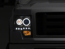 Cargar imagen en el visor de la galería, Raxiom 09-14 Ford F-150 G2 Super White LED Halo Projector Headlights- Black Housing- Clear Lens