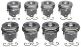 Mahle OE GM 5.7L 350 V8 Flat Top Coat .020 w/ P Aftermarket Version Piston Set (Set of 8)