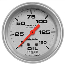 Cargar imagen en el visor de la galería, Autometer Ultra-Lite 2 5/8in Mechanical 150 PSI Oil Pressure Gauge