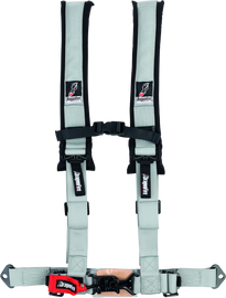 DragonFire Racing Harness- H-Style- 4-Point- 2in Buckle- Grey