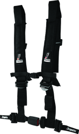 DragonFire Racing Harness H-Style- 4-Point- EZ-Adjust- 2in Buckle- Black