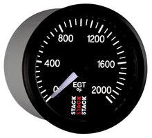 Cargar imagen en el visor de la galería, Autometer Stack 52mm 0-2000 Deg F Pro Stepper Motor Exhaust Gas Temp Gauge - Black