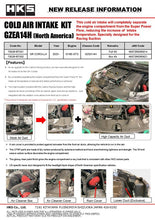 Cargar imagen en el visor de la galería, HKS COLD AIR INTAKE BOX KIT GZEA14H (US)