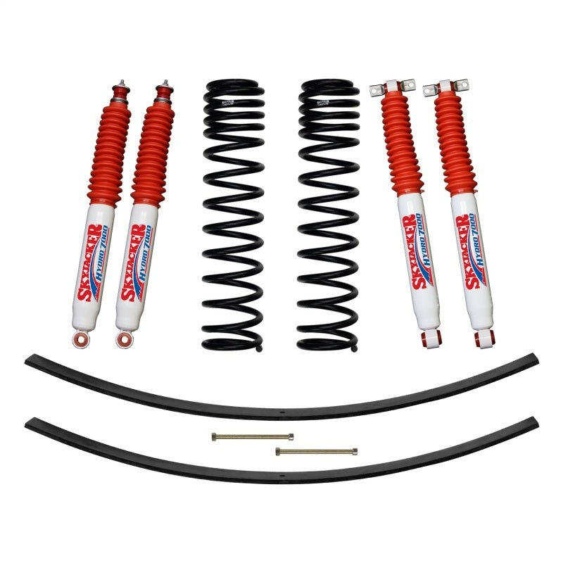 Skyjacker 84-01 XJ 3in FR Dual Rate Long Coil Suspension Kit w/ RR Add-A-Leafs/Hydro 7000 Shocks