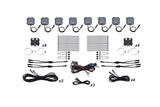 Diode Dynamics Stage Series SXS Rock Light Installer Kit - RGBW M8 (8-pack)