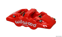 Cargar imagen en el visor de la galería, Wilwood Caliper-Aero4-L/H - Red 1.62/1.38in Pistons 1.25in Disc