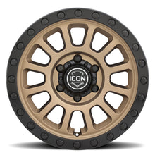 Cargar imagen en el visor de la galería, ICON Hulse 18x9 / 6x5.5 / 25mm / 6in BS Satin Bronze w/ Gloss Black Lip
