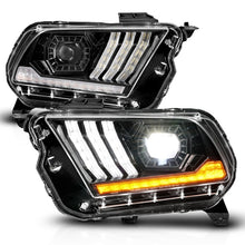 Load image into Gallery viewer, ANZO 10-14 Ford Mustang LED Projector Headlights w/Sequential Light Tube (NON HID Compatible)