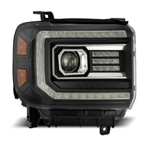 Cargar imagen en el visor de la galería, AlphaRex 14-18 GMC Sierra PRO-Series Proj Headlights Plank Style Black w/Activ Light/Seq Signal/DRL