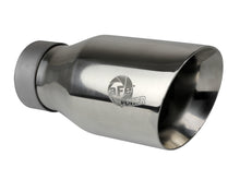 Cargar imagen en el visor de la galería, aFe MACH Force-Xp Univ 304 SS Double-Wall Clamp-On Exhaust Tip - Polished - 3in Inlet - 4.5in Outlet