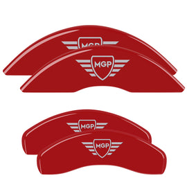 MGP 17-18 Jaguar F-Pace 4 Caliper Covers Engraved Front & Rear MGP Red Finish/Silver Characters