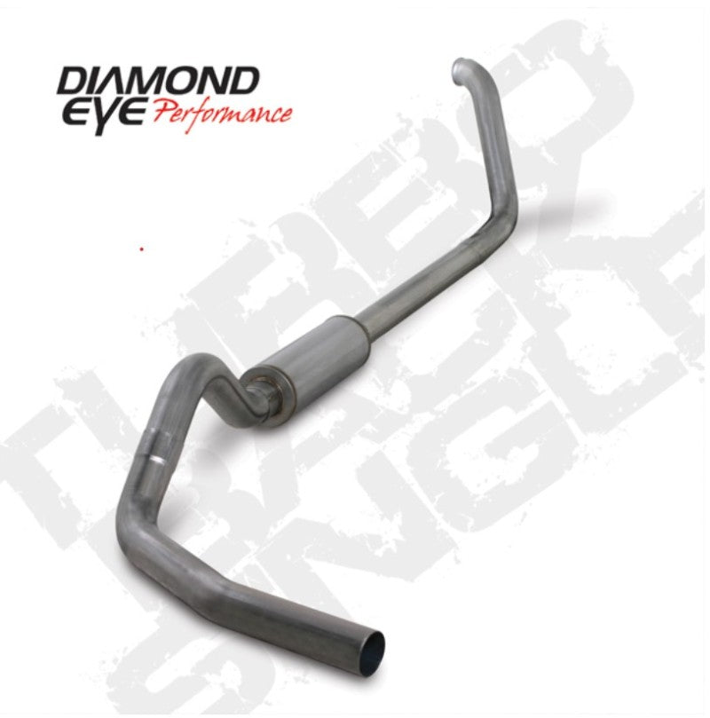 Diamond Eye KIT 4in Turbo Back SGL SS: 00-03 FORD 7.3L F250/F350