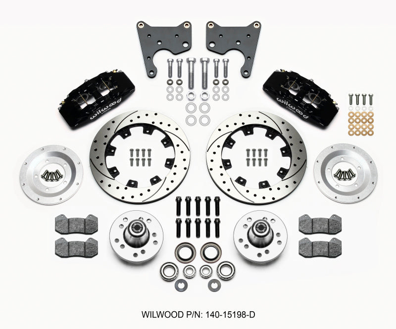 Wilwood Dynapro 6 Front Hub Kit 12.19in Drilled 65-72 CDP C Body -Drum