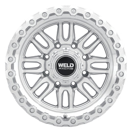 Weld Off-Road Swift 17x9in - 5x114.3 / 5x127 BP - ET-12 78.1mm CB Gloss Silver Machined Wheel & Ring
