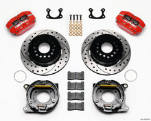 Cargar imagen en el visor de la galería, Wilwood Dynapro Dust-Boot P/S Park Brake Kit Drilled Red Small Ford 2.50in Offset