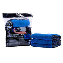 Cargar imagen en el visor de la galería, Chemical Guys Monster Extreme Thickness Premium Microfiber Towel - 16in x 16in - Blue - 3 Pack