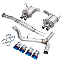 Cargar imagen en el visor de la galería, AWE Tuning 12-14 Subaru WRX STI Touring Edition Exhaust - Vapor Blue Quad Tips
