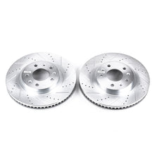 Cargar imagen en el visor de la galería, Power Stop 03-07 Cadillac CTS Front Evolution Drilled &amp; Slotted Rotors - Pair