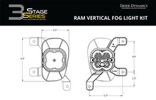 Cargar imagen en el visor de la galería, Diode Dynamics SS3 Pro Type Ram Vert Kit ABL - White SAE Fog