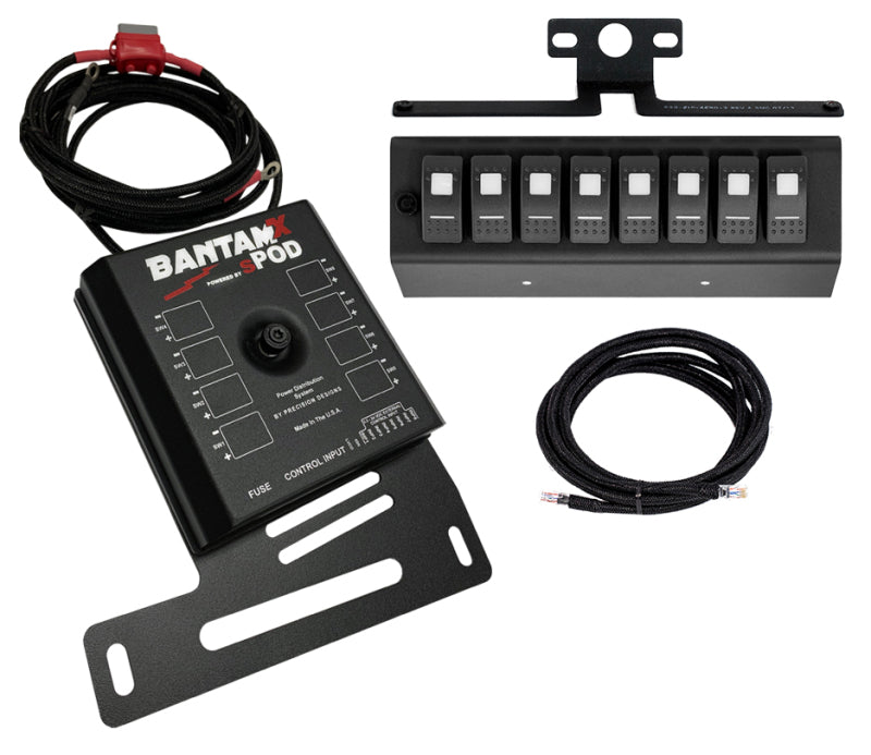 sPOD 07-08 Jeep Wrangler JK BantamX w/Red LED Switch Panel