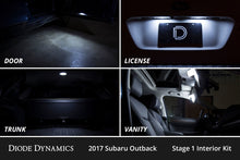 Cargar imagen en el visor de la galería, Diode Dynamics 15-19 Subaru Outback Interior LED Kit Cool White Stage 1
