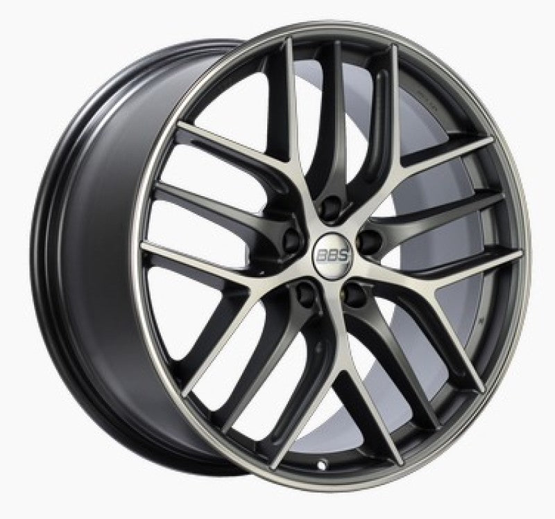 BBS CC-R 19x8 5x112 ET27 Satin Graphite Diamond Cut Polished Rim Protector Wheel -82mm PFS Required