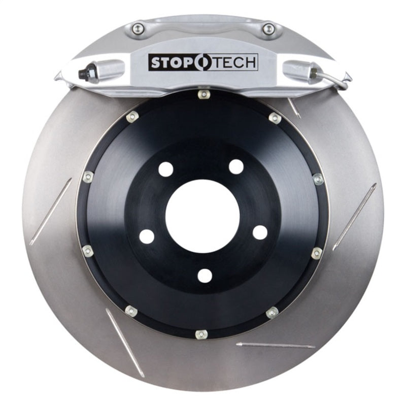 StopTech BBK 01-07 BMW M3 (E46) Rear 4 Piston 355x32 Silver Calipers Slotted Two Piece Rotors