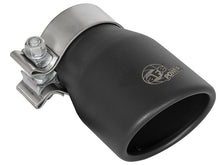 Cargar imagen en el visor de la galería, aFe MACH Force-XP 409 SS Single Wall Universal Clamp On Exhaust Tip - Black