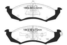 Cargar imagen en el visor de la galería, EBC 89-91 Ford Thunderbird 3.8 Yellowstuff Front Brake Pads