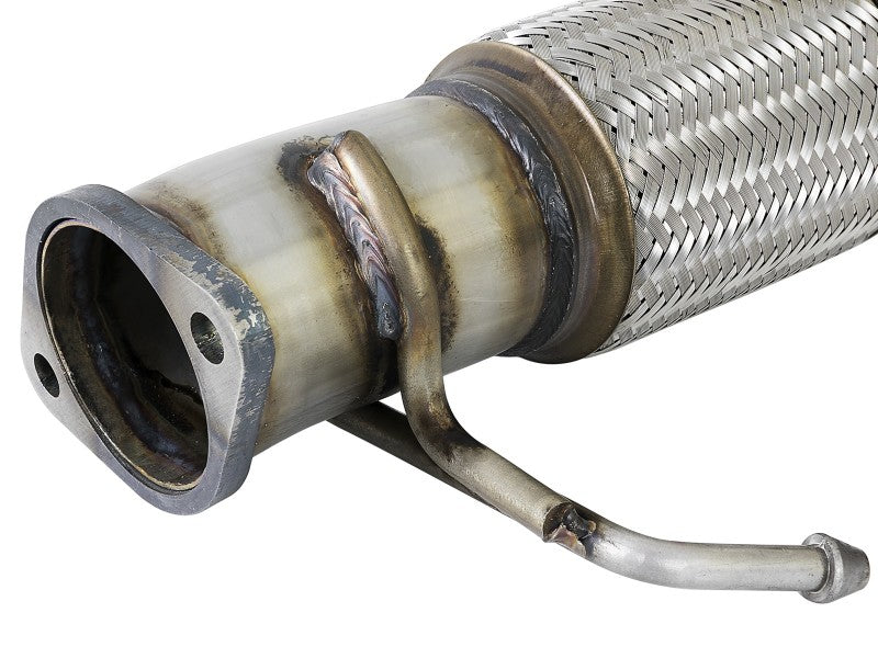 aFe Power Twisted Steel SS304 Downpipe 2.5in w/Cat 17-18 Hyundai Elantra L4-1.6L (t)