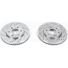 Cargar imagen en el visor de la galería, Power Stop 05-19 Nissan Frontier Front Evolution Drilled &amp; Slotted Rotors - Pair