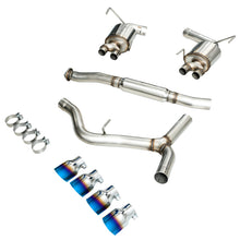 Cargar imagen en el visor de la galería, AWE Tuning 2015+ VA WRX Sedan Touring Edition Exhaust - Vapor Blue Quad Tips