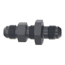 Cargar imagen en el visor de la galería, DeatschWerks 6AN Male Flare to 6AN Male Flare Bulkhead Adapter (Incl Nut) - Anodized Matte Black