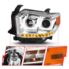 Cargar imagen en el visor de la galería, ANZO 2014-2015 Toyota Tundra Projector Headlights w/ U-Bar Chrome w/ DRL