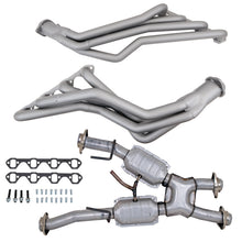 Cargar imagen en el visor de la galería, BBK 79-93 Ford Mustang 5.0L 1-5/8 Long Tube Headers w/High Flow Catted X-Pipe (Ti Ceramic)