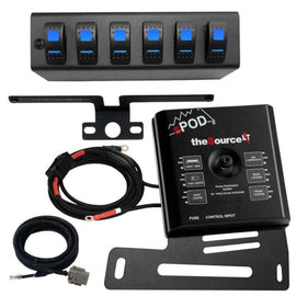 sPOD 07-08 Jeep Wrangler JK SourceLT w/Blue LED Switch Panel