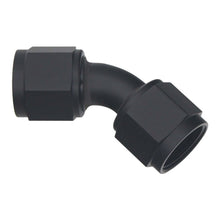 Cargar imagen en el visor de la galería, DeatschWerks 10AN Flare Female Swivel 45-Degree to 10AN Flare Female Swivel - Anodized Matte Black