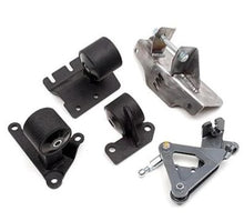Cargar imagen en el visor de la galería, Innovative 88-91 Civic H-Series Black Steel Mounts 95A Bushings (Manual Hydro Actuator)