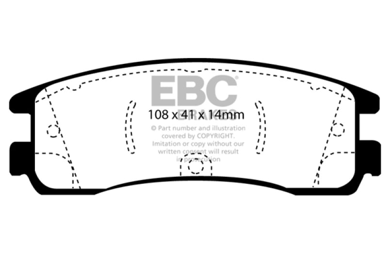 EBC 08-09 Buick Allure (Canada) 5.3 Yellowstuff Rear Brake Pads