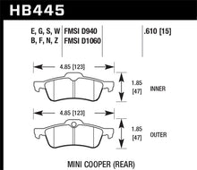 Load image into Gallery viewer, Hawk 02-06 Mini Cooper / Cooper S DTC-30 Rear Brake Pads