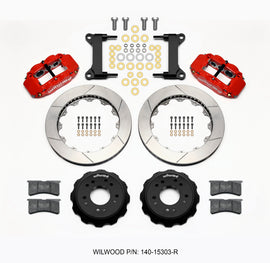 Wilwood Narrow Superlite 6R Front Hat Kit 13.06 Red 63-87 C10 w/ Wilwood Pro Spindles