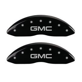 MGP 2 Caliper Covers Engraved Front GMC Black Finish Silver Characters 2008 GMC Canyon