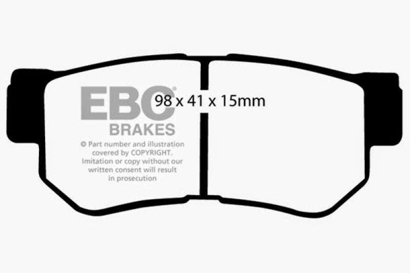 EBC 08-09 Hyundai Azera 3.3 Redstuff Rear Brake Pads